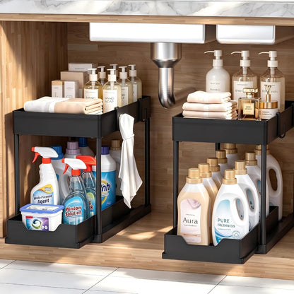 Under-Sink Organiser, 2 Tier · Pair
