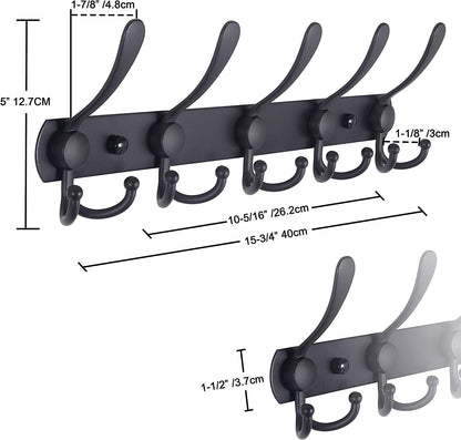 The rack mounted in a bedroom beside a door