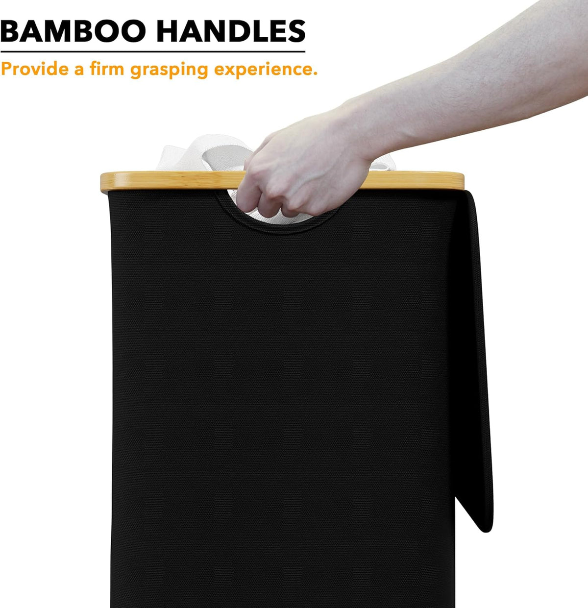 The bamboo frame and detachable rods before assembly