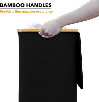 The bamboo frame and detachable rods before assembly