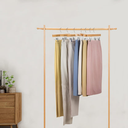 Wooden Trouser Hangers with Clips, 10 Pack — view 5
