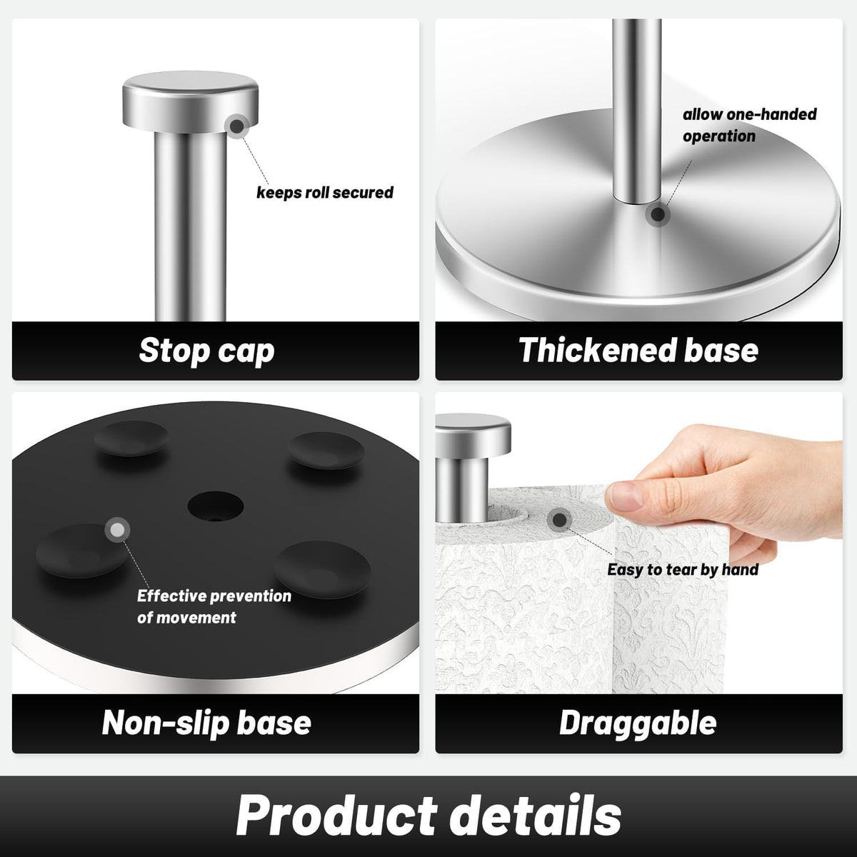 Free-Standing Kitchen Roll Holder — view 4